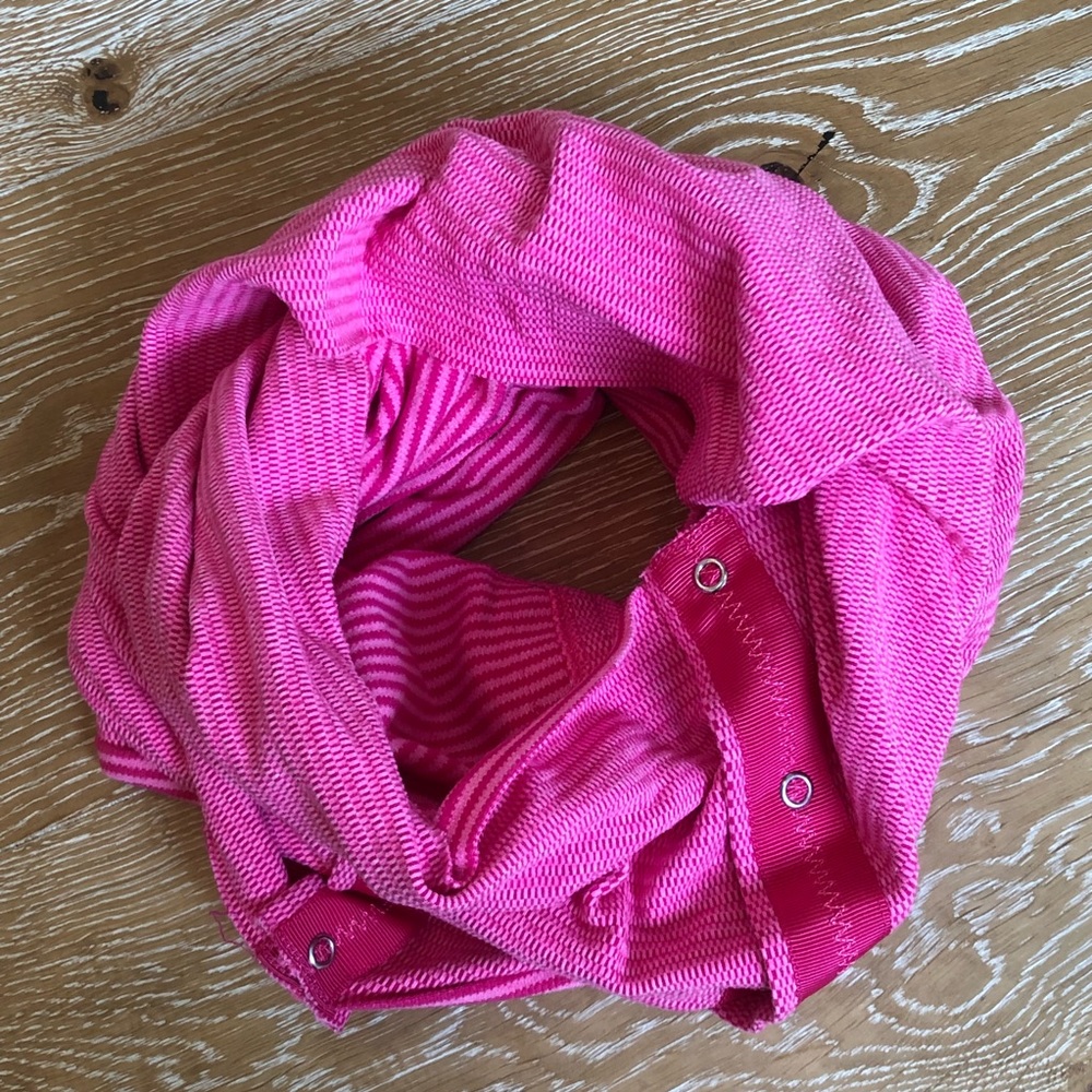 Ivivva Village Chill Scarf, Mini Check Pique jewelled magenta Heathered pink